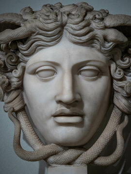 Portrait photo of Head of Medusa Statue