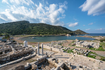 Amazing views from Knidos, which was a Greek city in ancient Caria in Asia Minor, Turkey, situated...