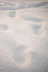footprints in snow
