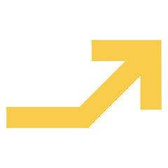 upper right yellow arrow icon