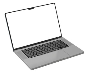 Laptop with blank screen