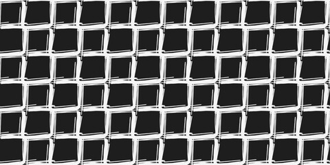 The grid drawn with a white marker. Vector seamless print for various surfaces. Stylish print for textiles, pillows, notebooks, cups, wallpapers, packaging, digital backgrounds.
