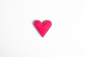 Love hearts on wooden texture background. Valentine’s day card concept. Heart for Valentine’s Day Background.