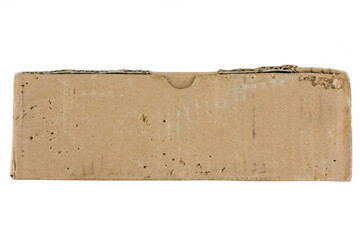Brown cardboard box isolated on white background