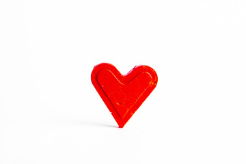 Love hearts on wooden texture background. Valentine’s day card concept. Heart for Valentine’s Day Background.