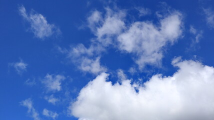 White clouds on the blue sky perfect for the background