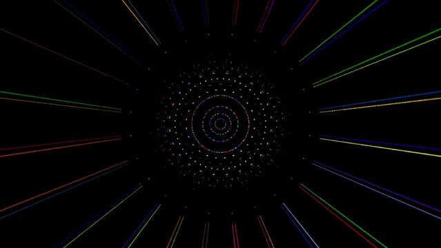 Abstract Kaleidoscope pattern with full colors. Magic mandala. 4k	