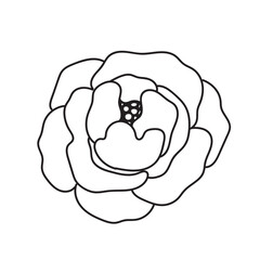 Flower Outline gardenia flower