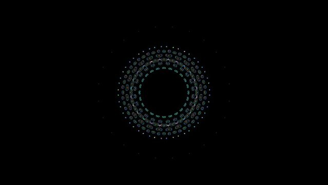 Abstract Kaleidoscope pattern with full colors. Magic mandala. 4k	