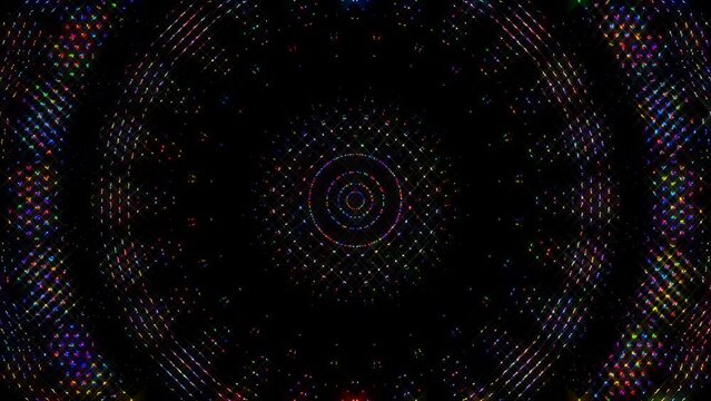 Abstract Kaleidoscope pattern with full colors. Magic mandala. 4k	