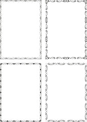 vector frames black on a white background