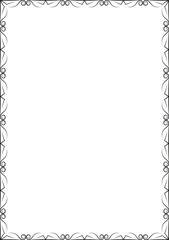 vector frames black on a white background