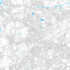 Fototapeta na wymiar Bochum, Germany high resolution vector map
