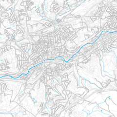 Fototapeta na wymiar Wuppertal, Germany high resolution vector map