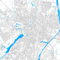 Munster, Germany high resolution vector map