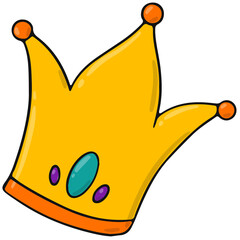 Mardi Gras, festival and carnaval PNG element of crown for prints, stickers, cards, signs, posters, labels, icons, scrapbooking, etc. 