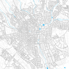 Fototapeta na wymiar Wiesbaden, Germany high resolution vector map