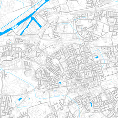 Fototapeta na wymiar Gelsenkirchen, Germany high resolution vector map