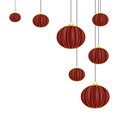 Chinese new year lantern decoration png