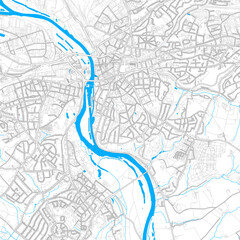 MulheimanderRuhr, Germany high resolution vector map