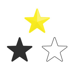 Star vector set. Stars icons collection. EPS 10.