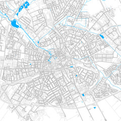 Paderborn, Germany high resolution vector map