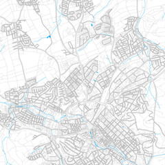 Fototapeta na wymiar Reutlingen, Germany high resolution vector map
