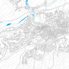 Fototapeta na wymiar Kaiserslautern, Germany high resolution vector map