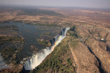 Aerial pic of Victoria Falls, Zimbabwe