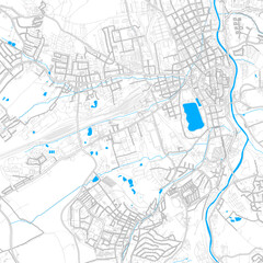 Fototapeta na wymiar Zwickau, Germany high resolution vector map