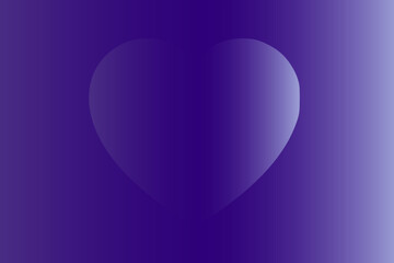 Abstract romantic and love vector background with heart in gradient colors
