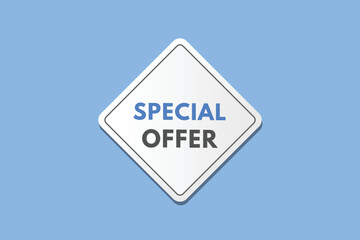 special offer text Button. special offer Sign Icon Label Sticker Web Buttons