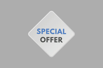 special offer text Button. special offer Sign Icon Label Sticker Web Buttons