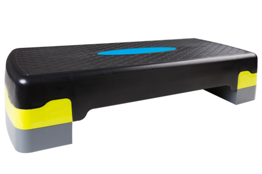 Plastic step platform for fitness, with adjustable height,  isolate