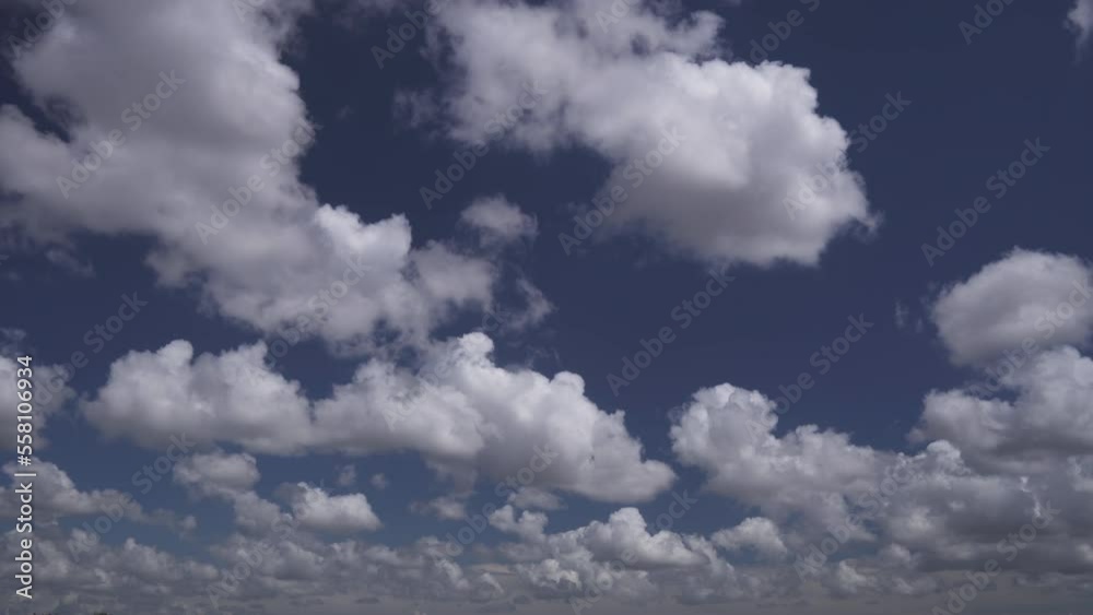 Wall mural movement of clouds in the blue sky. time lapse video.