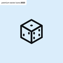 Dice vector icon. Premium quality.
