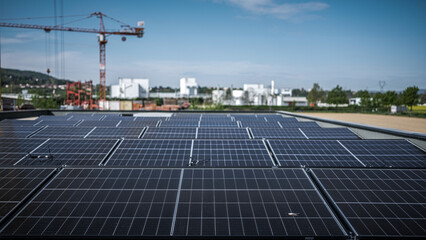 solar panels on roof