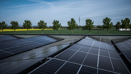 solar panels on roof