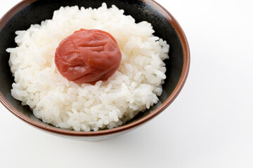 ご飯と梅干し