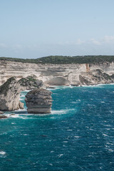 cliffs of bonifacio at the coast