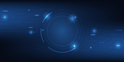 Abstract technology background. Hi tech digital and communication concept. Vector background design with circuit line. Vector illustration.