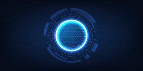 Abstract technology background. Hi tech digital and communication concept. Vector background design with circuit line. Vector illustration.