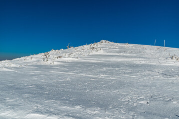 Fototapeta na wymiar Latiborska hill in winter Low Tatras mountains in Slovakia