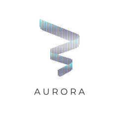 Abstract Aurora Simple Logo With Beautiful Colors