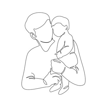 Continuous Line Drawing Dad Images – Browse 5,615 Stock Photos, Vectors ...