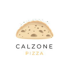 Delicious Pizza Calzone Vector Illustration