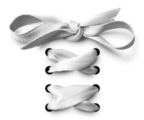 Satin Shoe Lace with Transparent Background