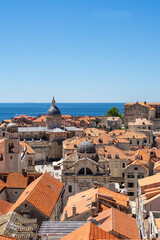 In Dubrovnik, houses with orange roofs are very pretty
