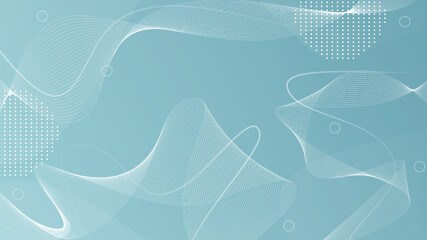 Wavy lines background combined with circle shapes