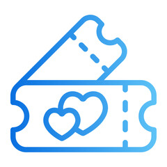 tickets gradient icon